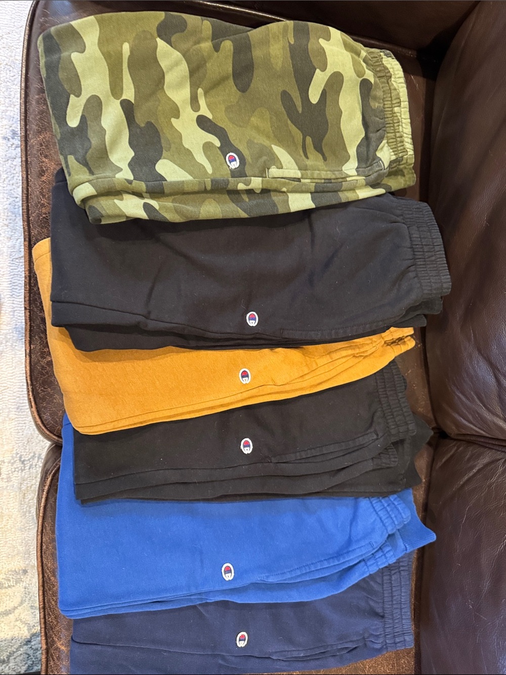 Champion Kids Sweatpants Variety Pack - Camo, Black, Mustard, Blue